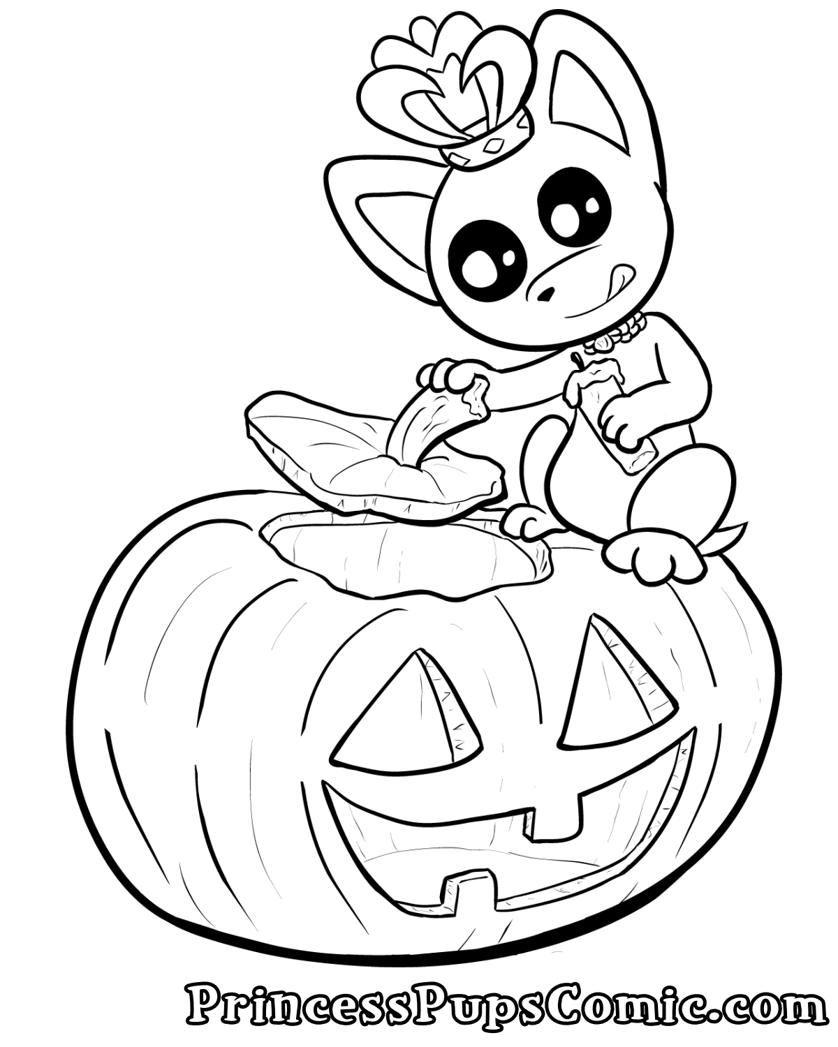 Pumpkin Coloring Pals Princess Pups